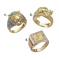 9ct. Gold Gents Diamond Set Bulldog Ring