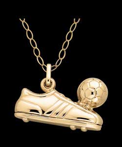 9ct Gold Gents Football Boot and Ball Pendant