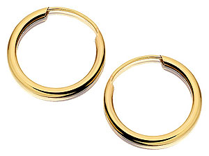 Unbranded 9ct-Gold-Hoop-Earrings--15mm-072005