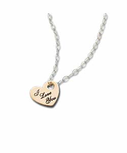 9ct Gold I Love You Heart Pendant