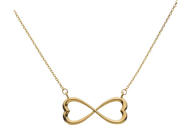 Unbranded 9ct Gold Infinity Heart Necklet