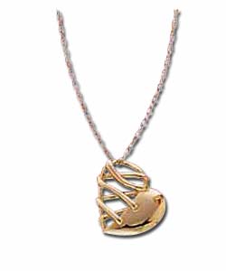 9ct Gold Laced Heart Pendant