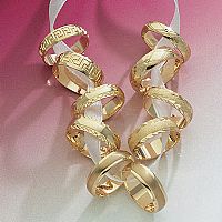 9ct. Gold Moondust Diamond Cut Wedding Ring