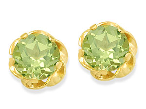 Unbranded 9ct-Gold-Peridot-Earrings--4mm-070426