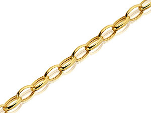Unbranded 9ct-Oval-4mm-Wide-Link-Belcher-Chain--18-189816