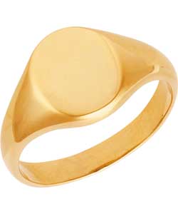 Unbranded 9ct Rolled Gold Gents Plain Signet Ring