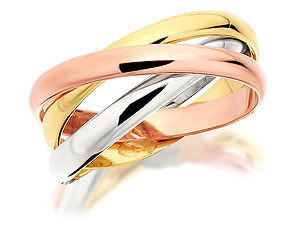 Unbranded 9ct Three Colour Gold Russian Style Brides