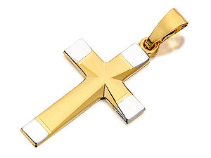 Unbranded 9ct-Two-Colour-Gold-Cross-186331