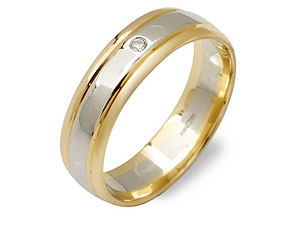 Unbranded 9ct Two Colour Gold Diamond-Set Brides Wedding