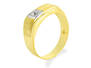 Unbranded 9ct-Two-Colour-Gold-Gentlemans-Signet-Ring-184004