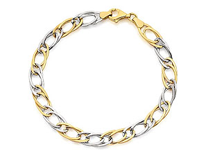 Unbranded 9ct Two Colour Gold Twice The Link Bracelet -