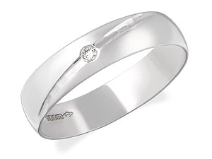Unbranded 9ct White Gold and Diamond Wedding Ring 182414-S