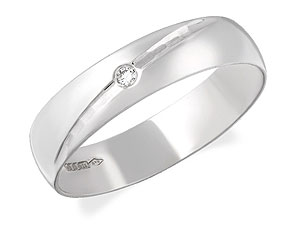 Unbranded 9ct White Gold and Diamond Wedding Ring 182414-Z