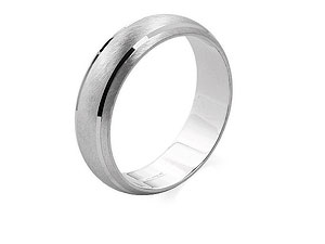 Unbranded 9ct White Gold Banded Grooms Wedding Ring 182375-R