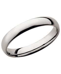 Unbranded 9ct White Gold Court Shape Wedding Ring