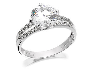 Unbranded 9ct-White-Gold-Cubic-Zirconia-Ring-186566