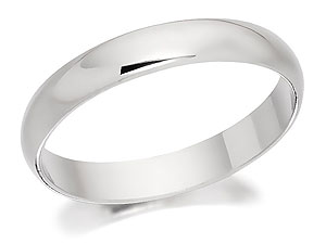 Unbranded 9ct White Gold D Shaped Heavy Weight Brides