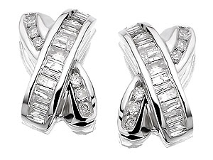 Unbranded 9ct-White-Gold-Diamond-Kiss-Earrings--0.33ct-per-pair-049688