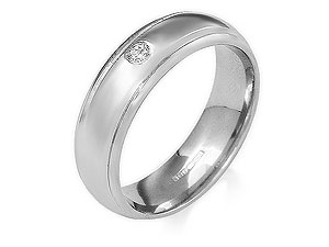 Unbranded 9ct-White-Gold-Diamond-Set-Traditional-Style-Grooms-Wedding-Ring-182347