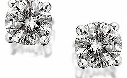 Unbranded 9ct White Gold Diamond Solitaire Earrings 0.5ct