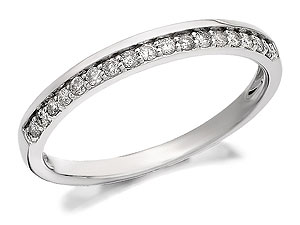Unbranded 9ct White Gold Diamond Wedding Ring 0.33ct -