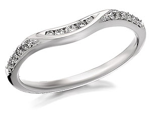 Unbranded 9ct White Gold Diamond Wishbone Ring 15pts -