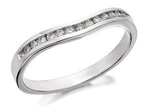 Unbranded 9ct White Gold Diamond Wishbone Ring 16pts -