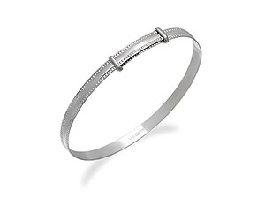 Unbranded 9ct White Gold Expanding Baby Bangle - 078454