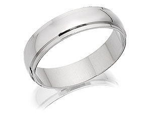 Unbranded 9ct White Gold Grooms Wedding Ring 182377-Y
