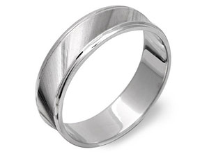 Unbranded 9ct White Gold Grooms Wedding Ring 182404-V