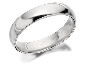 Unbranded 9ct-White-Gold-Plain-Brides-Wedding-Ring--4mm-181116