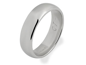Unbranded 9ct White Gold Plain Wedding Ring 181117-M
