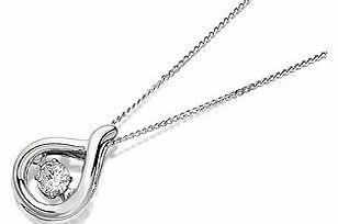 EXCLUSIVE. This charming, 6mm pendant has its own movement as intriguingly the central diamond shimmers as you move (10pts total diamond weight), strung from an 18 chain. Twinkle is a trade mark of F.Hinds.