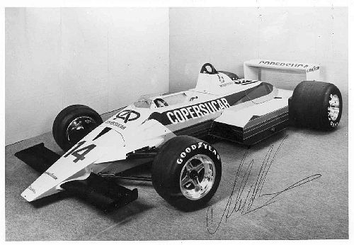 A photograph of the Fittipaldi Copersucar car, signed by the man himself