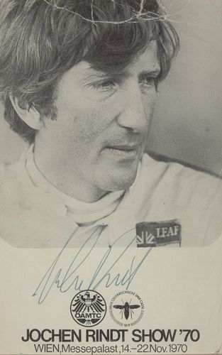 A signed Jochen Rindt Framed Photo