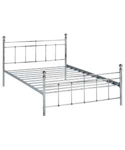 Abingdon Double Silver Bedstead - Frame Only