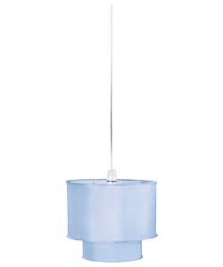 Unbranded Abrielle 2 Tier Silk Effect Pendant Shade - Blue