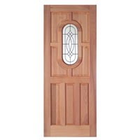 Acacia Mort/Tenon Door with Black Patina Double Glass (D)44x(H)1981x(W)838mm