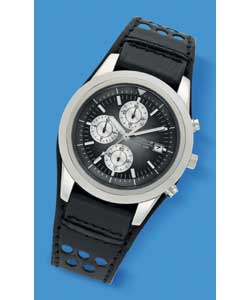 Accu2 Gents; Chronograph Cuff Strap Watch with Date Function