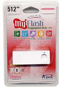 Not just a USB 512MB flash drive... but a 512MB USB flash drive with biometric fingerprint