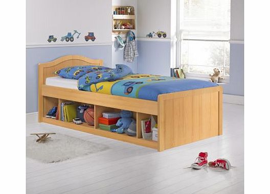 Unbranded Addison Beech Effect Single Cabin Bed with Bibby
