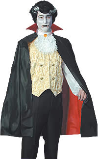 Adult Cape 45 inches Reversible Red Black