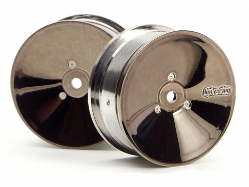 Unbranded Aero-Dish Wheel 24mm Gunmetal Chrome 4Pcs