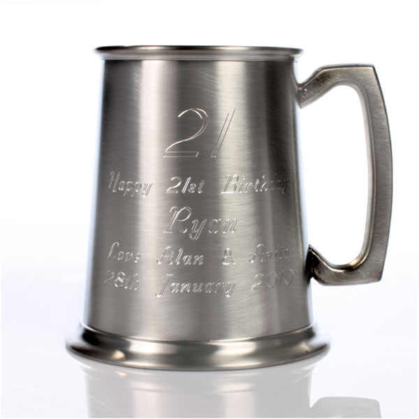 Unbranded Age Pint Pewter Tankard 65th
