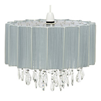Unbranded AI031 SI - Large Silver Voile Wrap Pendant Shade