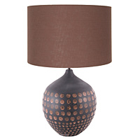 Unbranded AI3840/261 16 BR - Large Chocolate Ceramic Table Lamp