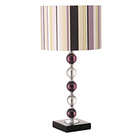 Unbranded AI831 - Small Clear and Purple Resin Ball Table Lamp