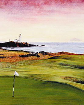 Unbranded Ailsa Craig Golf Print by Brian Hill