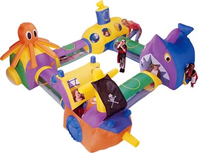 An enormous inflatable playland awaits your childr