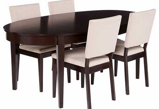 Unbranded Akari Dining Table and 4 Fabric Chairs